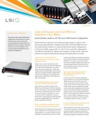 LSI JBOD Solutions Story ( UK Version )