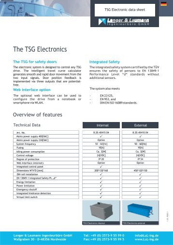 The TSG Electronics - Langer & Laumann Ing. Büro GmbH