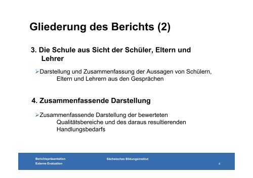 Bericht der externen Evaluation (Herbst 2009) - Gymnasium Luisenstift