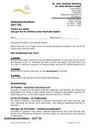 Asthma-Kontrolltest ACT 25 - Lungenpraxis Schleswig