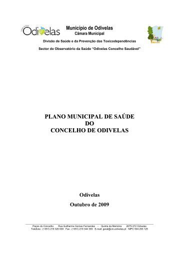 Plano Municipal de Saúde do Concelho de Odivelas - 2009