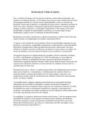 Declaração da Cidade de Quebec - Summit of the Americas