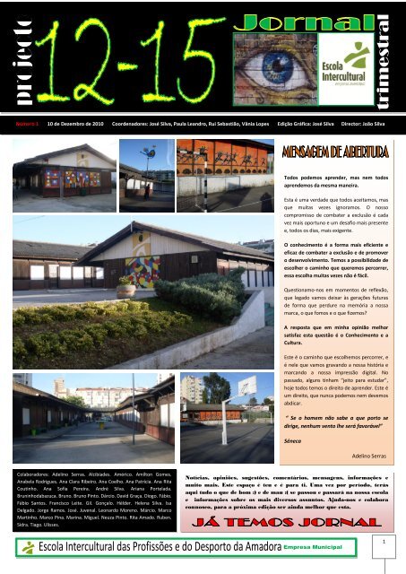 Jornal PROJECTO 12-15 N.º 1 (PDF - Escola Intercultural