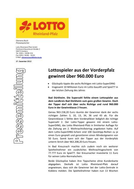 Download - Lotto Rheinland-Pfalz