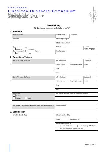 Anmeldung_Jahrgangsstufe 5 - Luise-von-Duesberg-Gymnasium