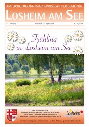 amtliches bekanntmachungsblatt der gemeinde losheim am see