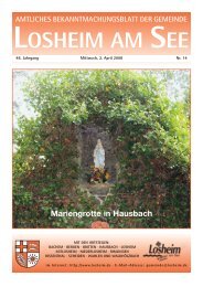 amtliches bekanntmachungsblatt der gemeinde losheim am see