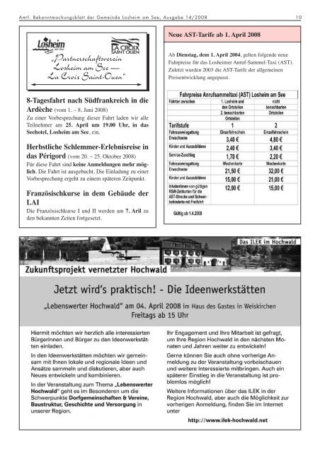 amtliches bekanntmachungsblatt der gemeinde losheim am see