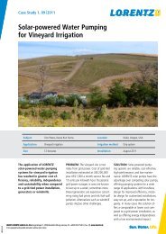 Solar-powered Water Pumping For Vineyard Irrigation In ... - Lorentz