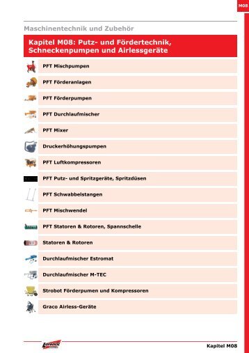 Kapitel M08: Putz- und FÃ¶rdertechnik, Schneckenpumpen und