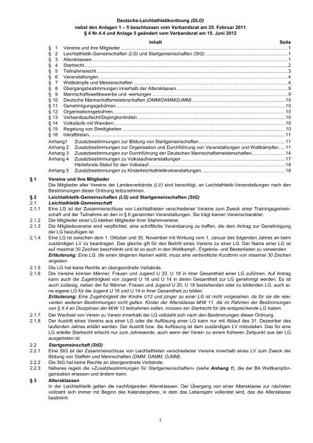 Veranstaltungsordnung des DLV (PDF)