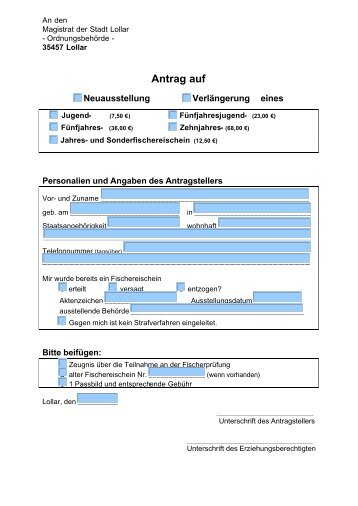 Antrag auf - Stadt Lollar