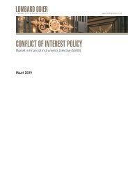 Conflict of Interest Policy - Lombard Odier