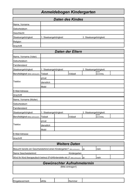 21+ toll Vorrat Wann Im Kindergarten Anmelden / Kindergarten