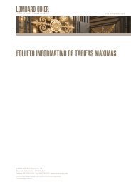 FOLLETO INFORMATIVO DE TARIFAS MÃXIMAS - Lombard Odier