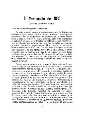 El Movimiento de 1830 - Sala de Estudios Latinoamericano