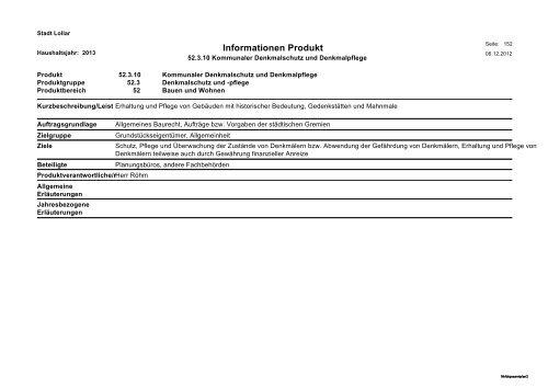 Haushalt 2013 Teil B - Gesamtergebnisplan und ... - Stadt Lollar