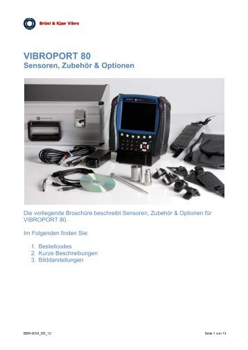 VIBROPORT 80 Sensoren, Zubehör & Optionen