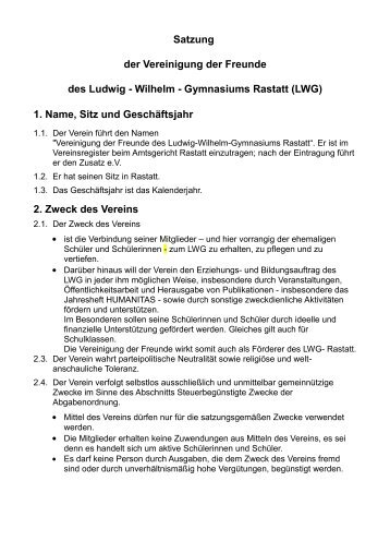 Gymnasiums Rastatt (LWG) - Ludwig-Wilhelm-Gymnasium