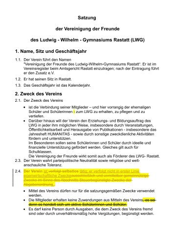 Gymnasiums Rastatt (LWG) - Ludwig-Wilhelm-Gymnasium
