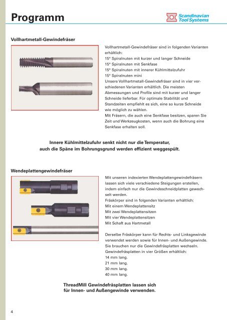 Vollhartmetall-Gewindefräser - acanter.de