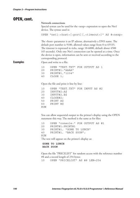 Programmer's Reference Manual Intermec Fingerprint® v8.70.0 ...