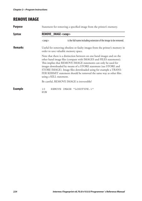 Programmer's Reference Manual Intermec Fingerprint® v8.70.0 ...