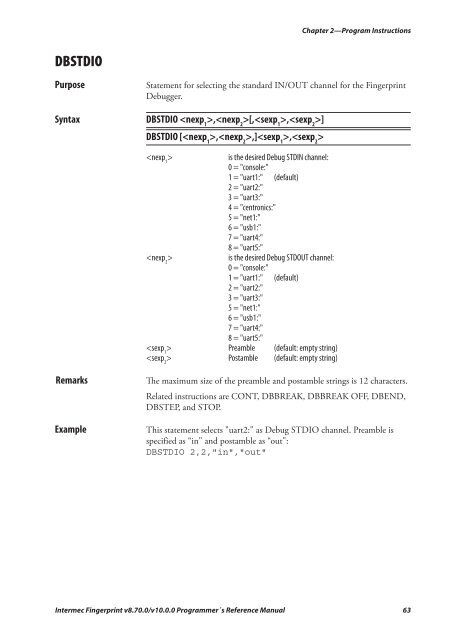 Programmer's Reference Manual Intermec Fingerprint® v8.70.0 ...