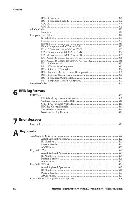 Programmer's Reference Manual Intermec Fingerprint® v8.70.0 ...