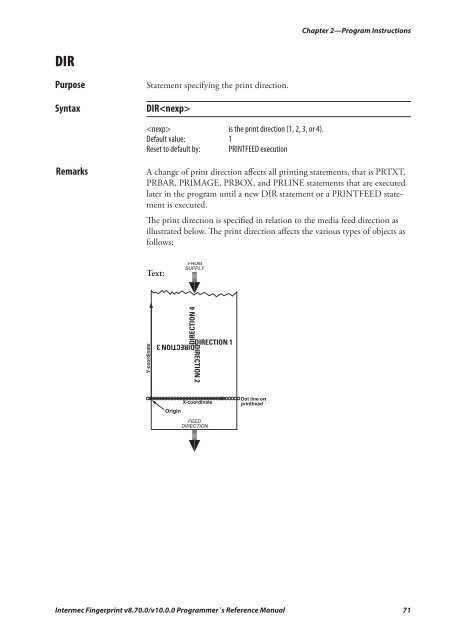 Programmer's Reference Manual Intermec Fingerprint® v8.70.0 ...