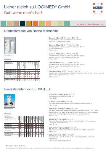 zum Download Angebot Teststreifen (PDF-Datei) - Logimed