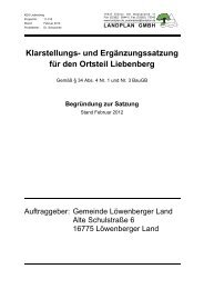 Begründung - Gemeinde Löwenberger Land