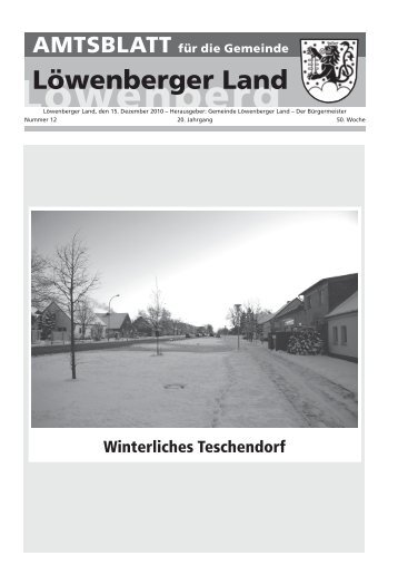 Amtsblatt Nr. 12 2010 - Gemeinde LÃ¶wenberger Land