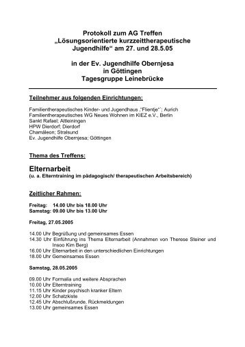 Protokoll zum AG Treffen - loesungsorientierung.de