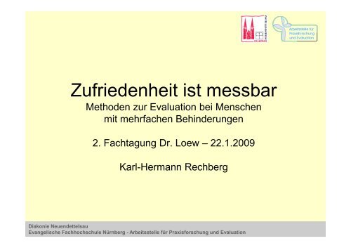 Zufriedenheit ist messbar â Evaluation und ... - Dr. Loew