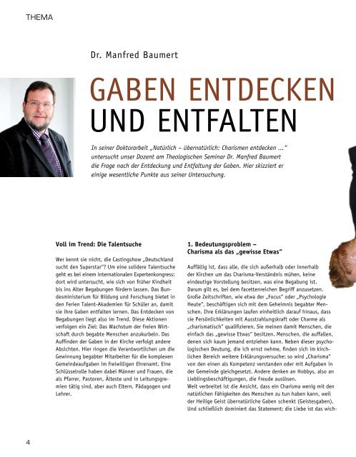 3/2012: Gaben entdecken und entfalten - Lebenszentrum Adelshofen