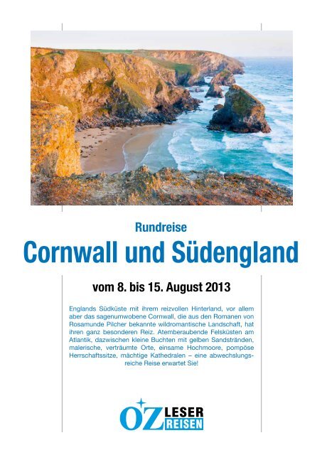 Cornwall und Südengland - LN-Hapag-Lloyd Reisebüro