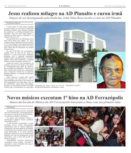 Jornal A Voz da Assembleia - Valter Borges