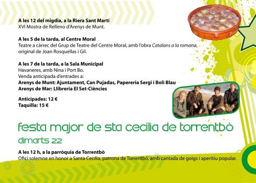 Programa de la Festa Major 2011 - Ajuntament d'Arenys de Munt