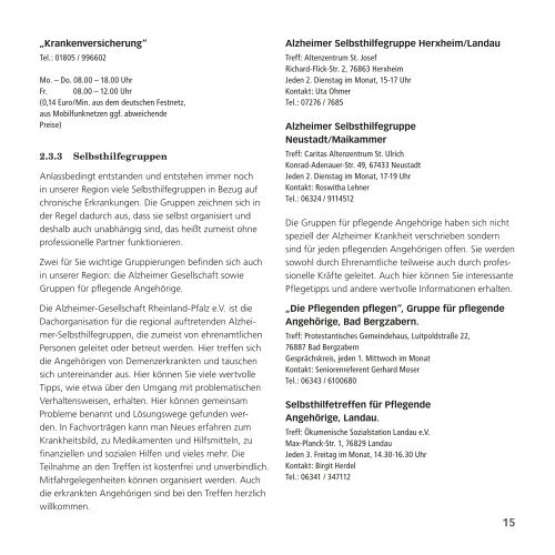 Download Demenzwegweiser als pdf-Datei - Landkreis Südliche ...