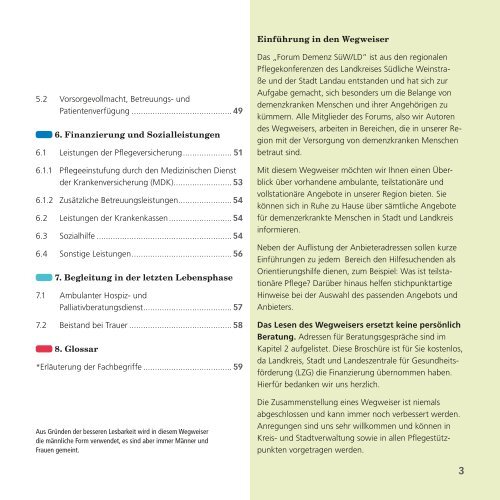 Download Demenzwegweiser als pdf-Datei - Landkreis Südliche ...