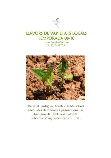 LLAVORS de VARIETATS LOCALS, ANTIGUES o ... - Les refardes