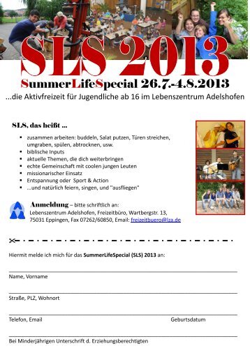 Flyer SLS13.pdf - Lebenszentrum Adelshofen