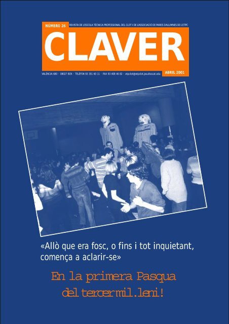 Revista Claver 26 Abril 2001 - Jesuïtes Educació