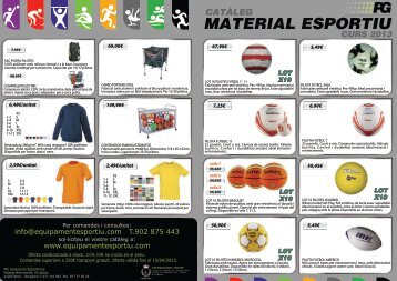 MATERIAL ESPORTIU - PG Solucions Esportives