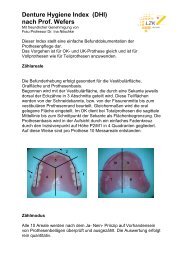 Denture Hygiene Index (DHI) nach Prof. Wefers