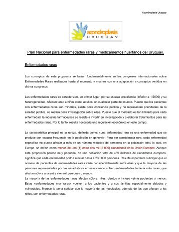 Acondroplasia Uruguay Proyecto para