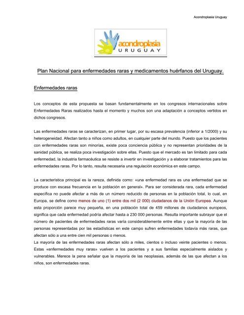 Acondroplasia Uruguay Proyecto para