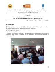 RELATORÍA - Protección Civil - Gobierno del Estado de Chiapas