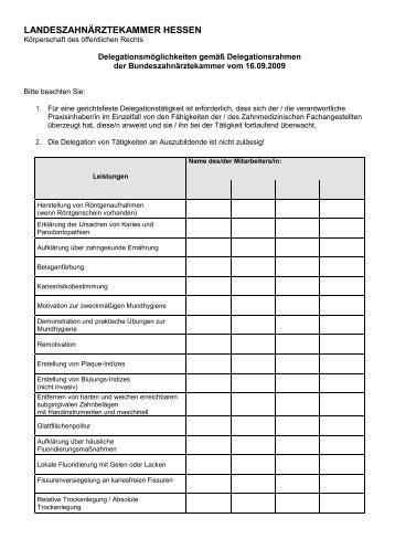 Delegation AG.pdf - Landeszahnärztekammer Hessen